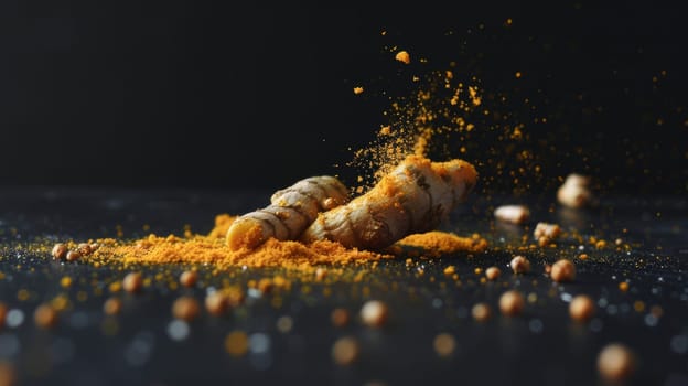 Minimalistic spin of a single piece of turmeric