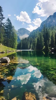 Mountain lakes reflecting the beauty of nature