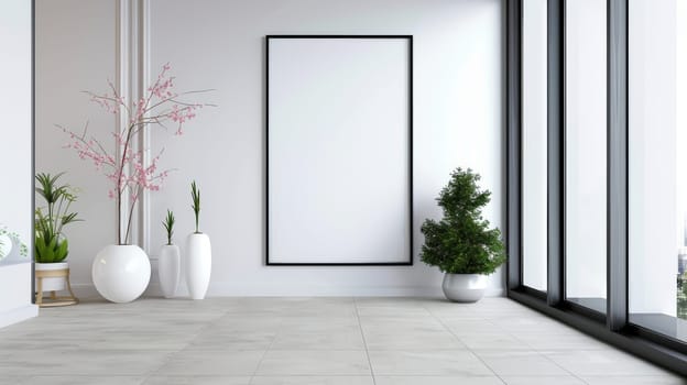 Contemporary home decor with blank areas ideal for inserting your text