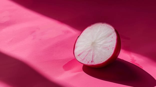 Minimalistic spin of a single slice of radish