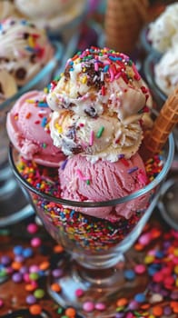 National Ice Cream Day scoops and sprinkles