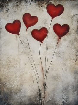 Red Heart Balloons Party Decoration Birthday Festive Decor