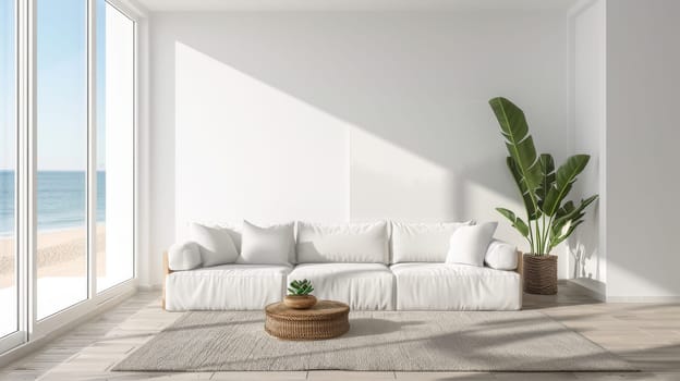 Spacious interior decor highlighting minimalist style and sophistication, ready for your text