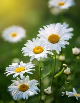 chamomile flowers of Chamaemelum, AI generated image