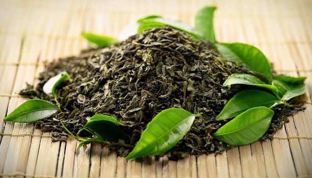 loose tea leaves, AI generated image
