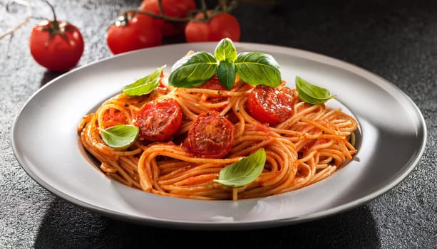 spaghetti al pomodoro pasta, AI generated image