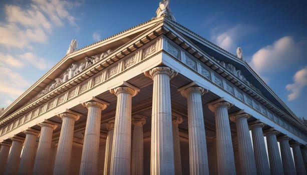 ancient greek temple architecture, AI generated image