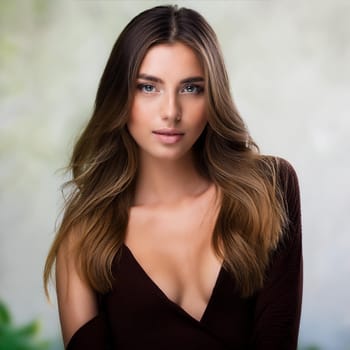 gorgeous young woman portrait, AI generated image