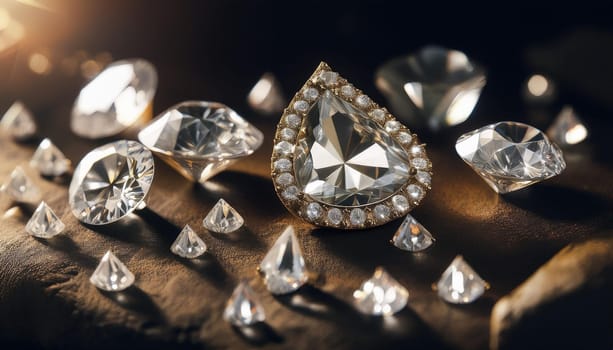 jewels and diamonds and gems, AI generated image