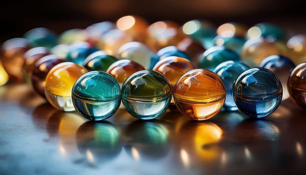 glass marbles toy, AI generated image