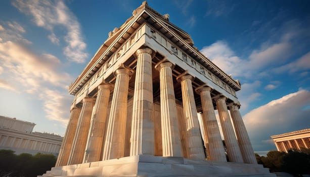 ancient greek temple architecture, AI generated image