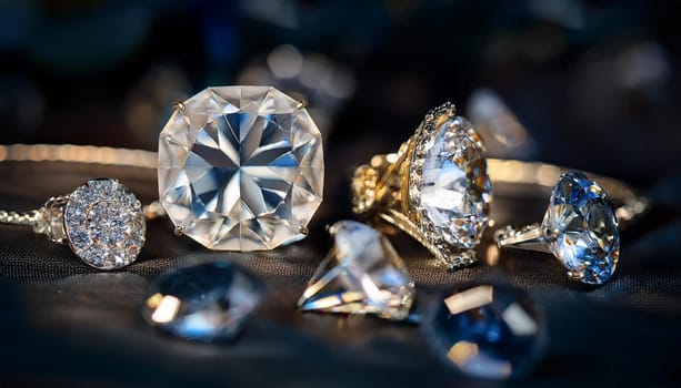 jewels and diamonds and gems, AI generated image