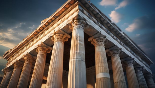 ancient greek temple architecture, AI generated image