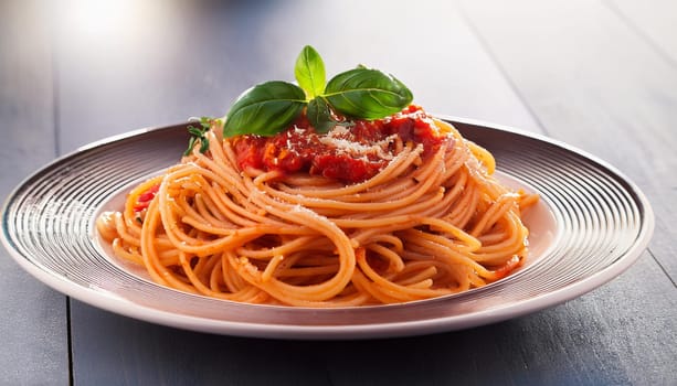 spaghetti al pomodoro pasta, AI generated image