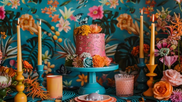 Fashion-forward party design showcasing a trendy and stylish pattern arrangement