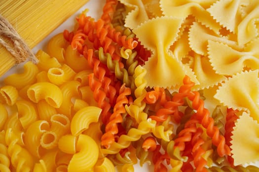 Pasta noodles for cooking Italian food.