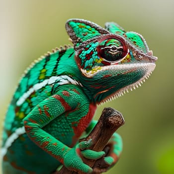 Nature's Palette: A Close Encounter with a Chameleon’s Colors
