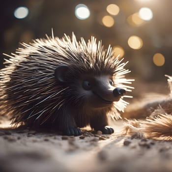 Clumsy Cuddle: Porcupine’s Tender Moment with a Toy