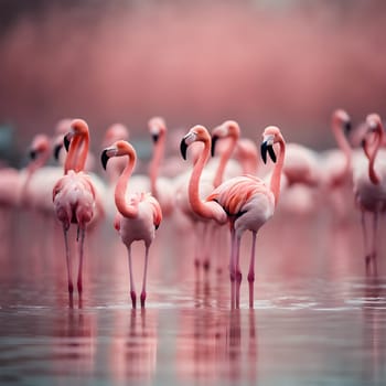 The Elegance of Flamingos: Standing Tall in Shallow Waters