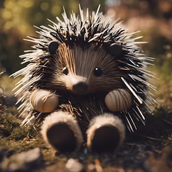 Prickly Cuddle: A Porcupine and Its Stuffed Toy