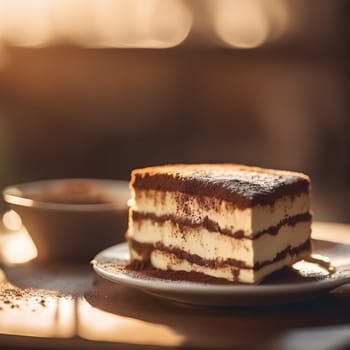 Soft Warmth: Tiramisu Elegance in Golden Light