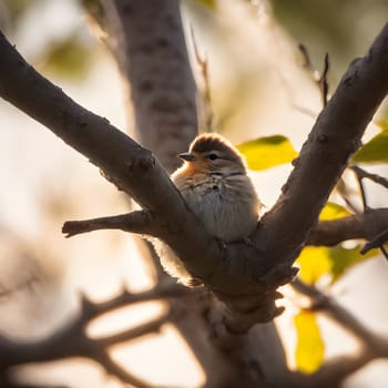 Morning Haven: A Tiny Bird in a Tree Hollow