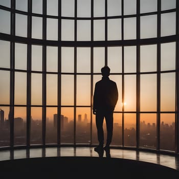 City Awakening: Silhouette at Sunrise