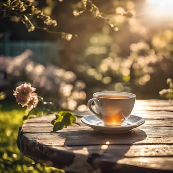 Tea in the Garden: A Warm Morning Glow