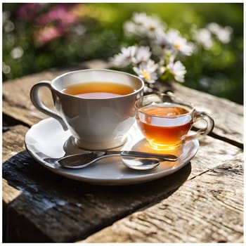 Tea in the Garden: A Warm Morning Glow