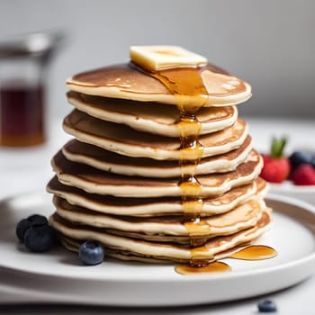 Golden Breakfast: Clean Pancakes with Side Light