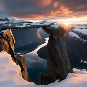 Trolltunga's Majestic Morning: A Sunrise Like No Other