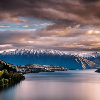 Evening Glow Over Queenstown's Remarkable Mountain Views