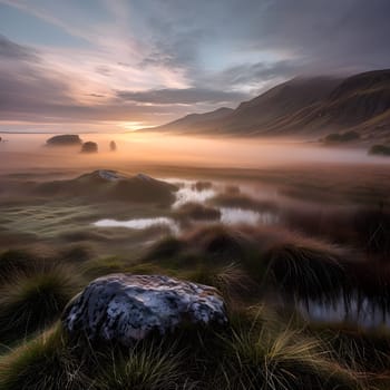Serenity in the Mist: A Highland Dawn