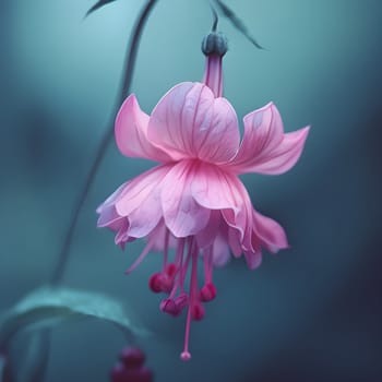Elegant Gradients: Capturing the Essence of a Fuchsia Flower