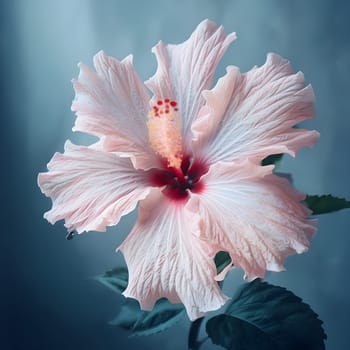 Minimalistic Elegance: Exotic Hibiscus with Soft Pink Petals