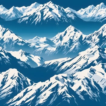 Heavenly Heights: Snowy Summits Under a Clear Blue Canopy