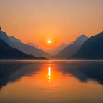 Reflections of Dusk: A Peaceful Lake at Sunset