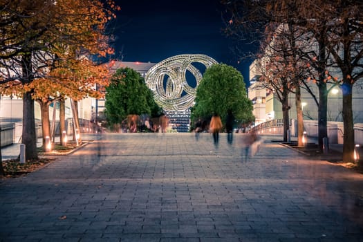 Autumn night promenade. Shooting Location: Nishi -ku, Yokohama