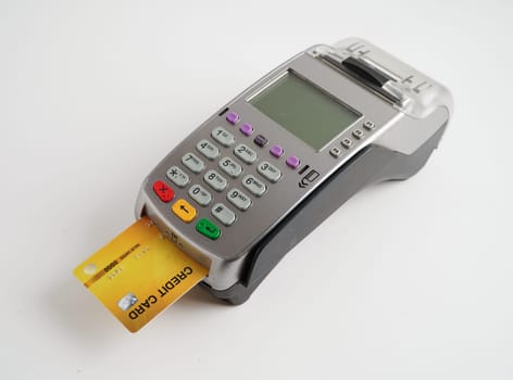 Payment POS terminal for finance and shopping business and technology.