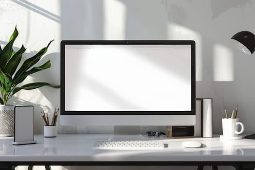 Clean and modern mockup design featuring a blank background.