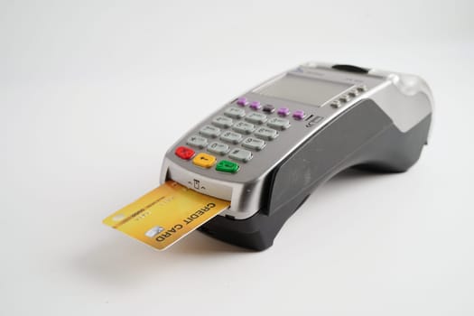 Payment POS terminal for finance and shopping business and technology.