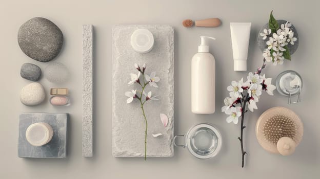 Copy-friendly display of beauty and wellness elements, perfect for branding
