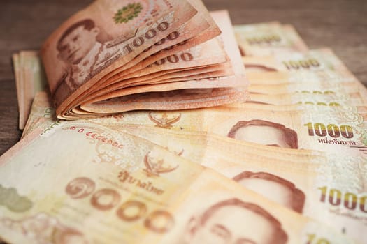 Thai baht banknote money, investment economy, accounting business and banking.