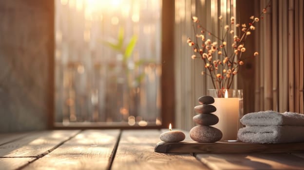 Copy space harmoniously blended into the design of wellness imagery
