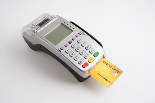 Payment POS terminal for finance and shopping business and technology.