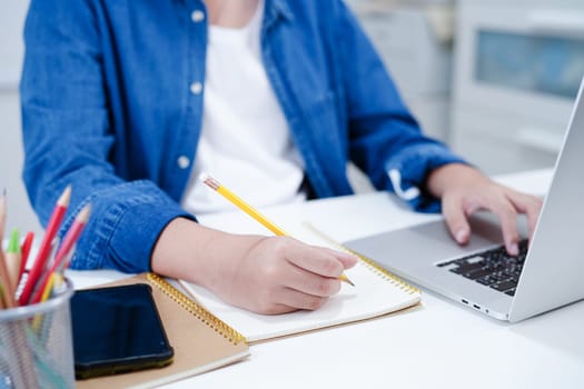 Teenage using smart phone for communication, search data internet website to learn.
