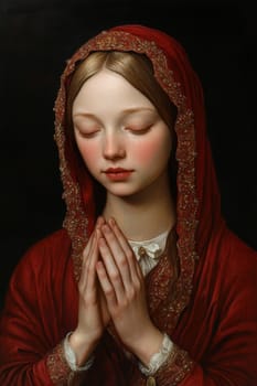 Portrait of Saint Magdalene. AI generative.