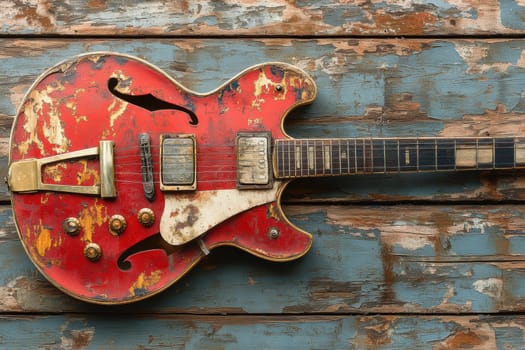 vintage grunge band rock and roll show concert banner ad template. AI generative.