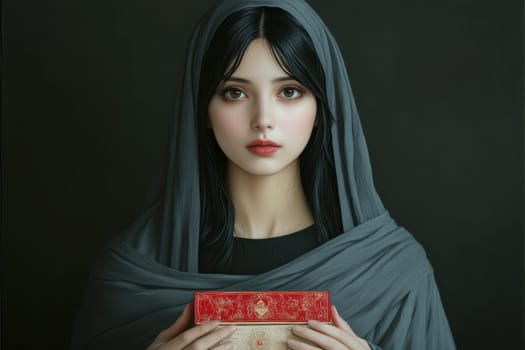 Portrait of Saint Magdalene. AI generative.