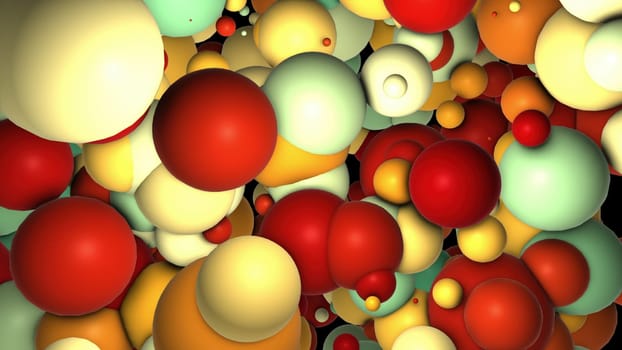 Abstract colorful spheres. Computer generated 3d render